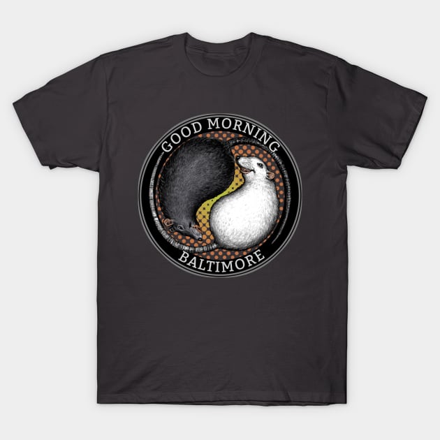 Yin Yang Rats T-Shirt by Dog Baby Studios